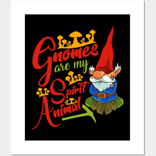 Funny Gnomes Are My Spirit Animal Cute Gnome Fans Posters and Art